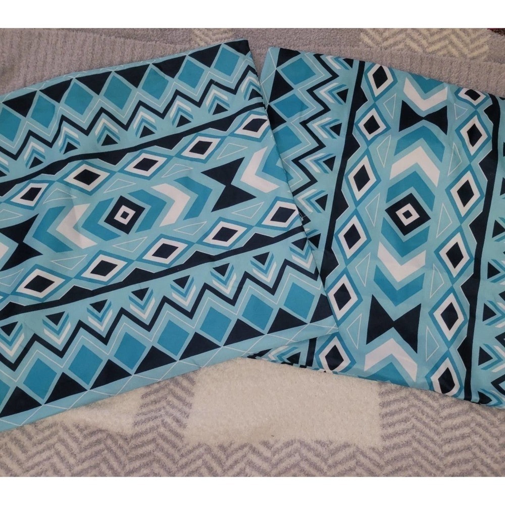 pillow covers blue Aztec boho